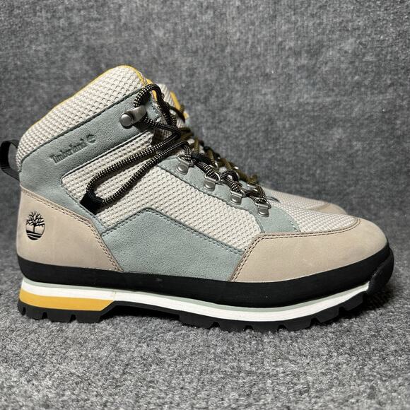 Timberland Euro Hiker Boots Women’s Size 9.5 Outdoor Trail Blue Beige - Picture 1 of 8